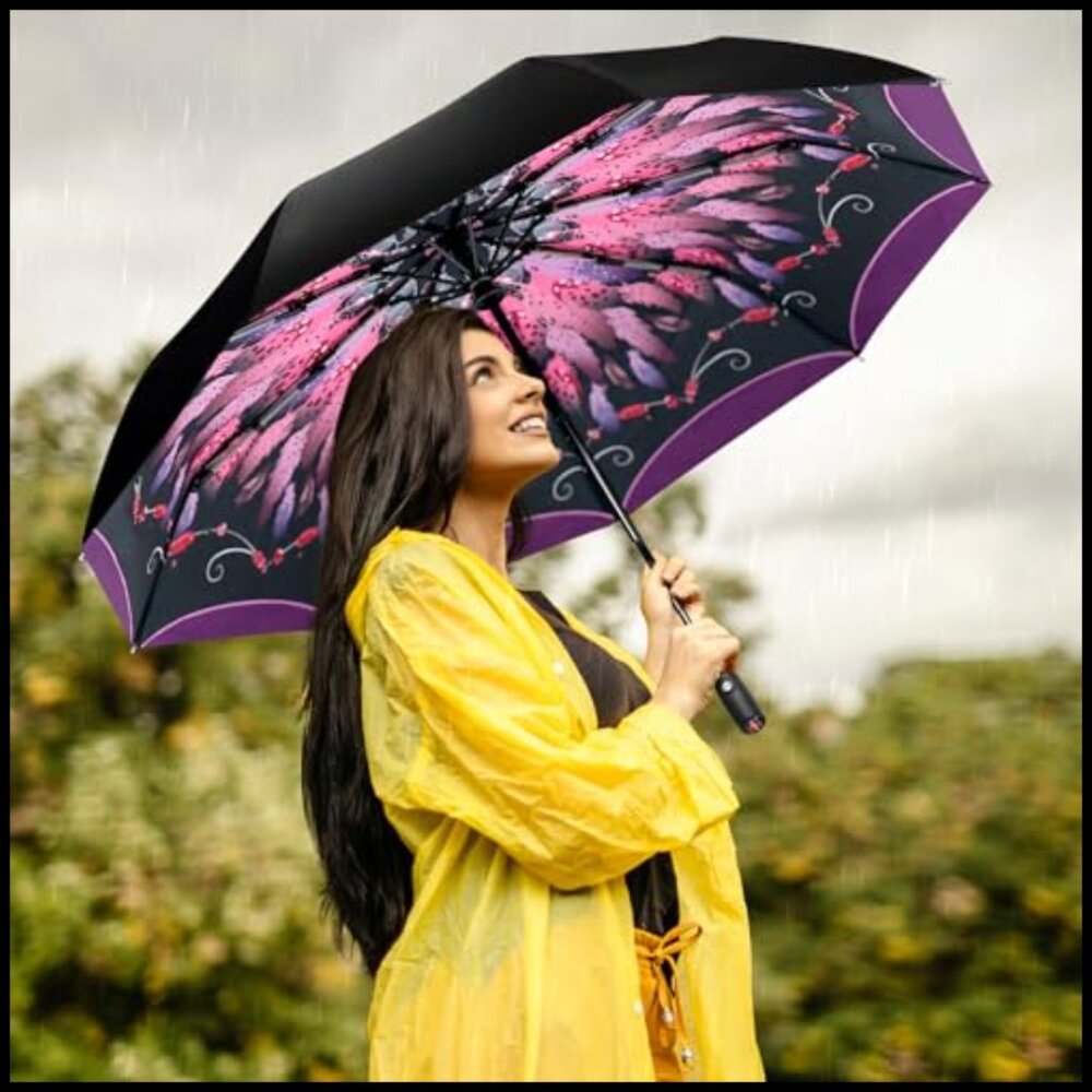 Windproof Automatic Travel Umbrella Compact Light… - image 3